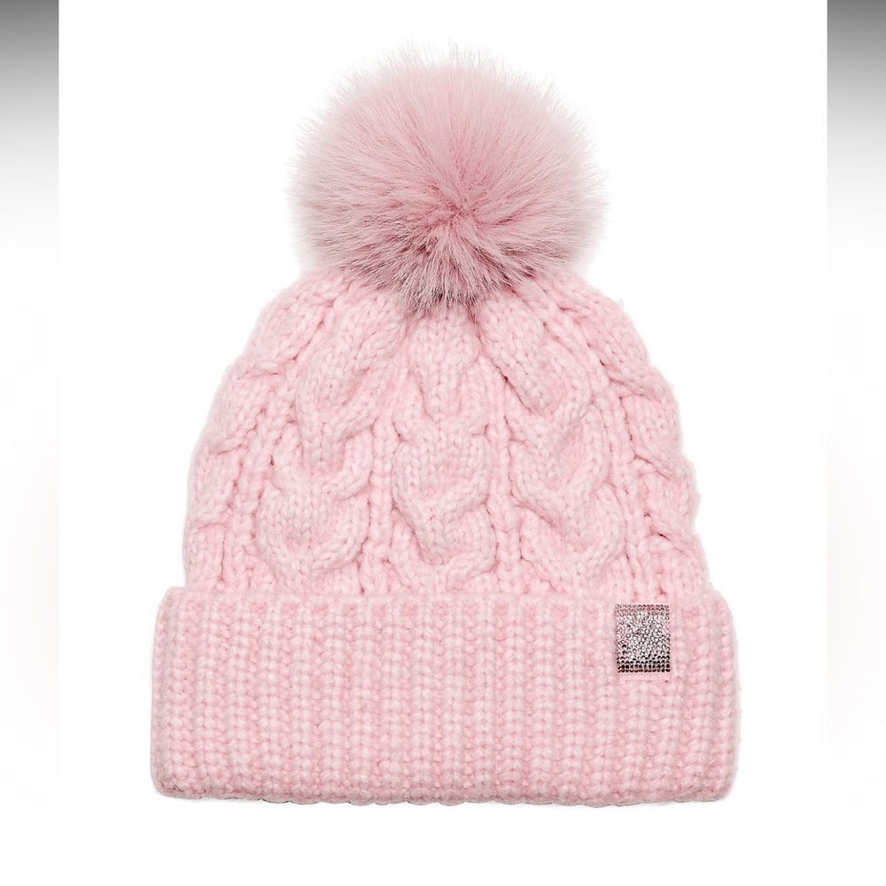 Victoria's Secret Cozy Cable-Knit Pom Beanie.
